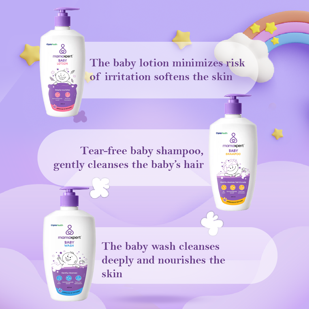 Baby Shampoo + Baby Lotion + Baby Wash